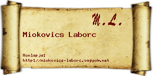 Miokovics Laborc névjegykártya